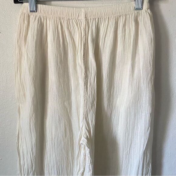 Cotton Crinkle Effect Summer Pants - Picture 5 of 7